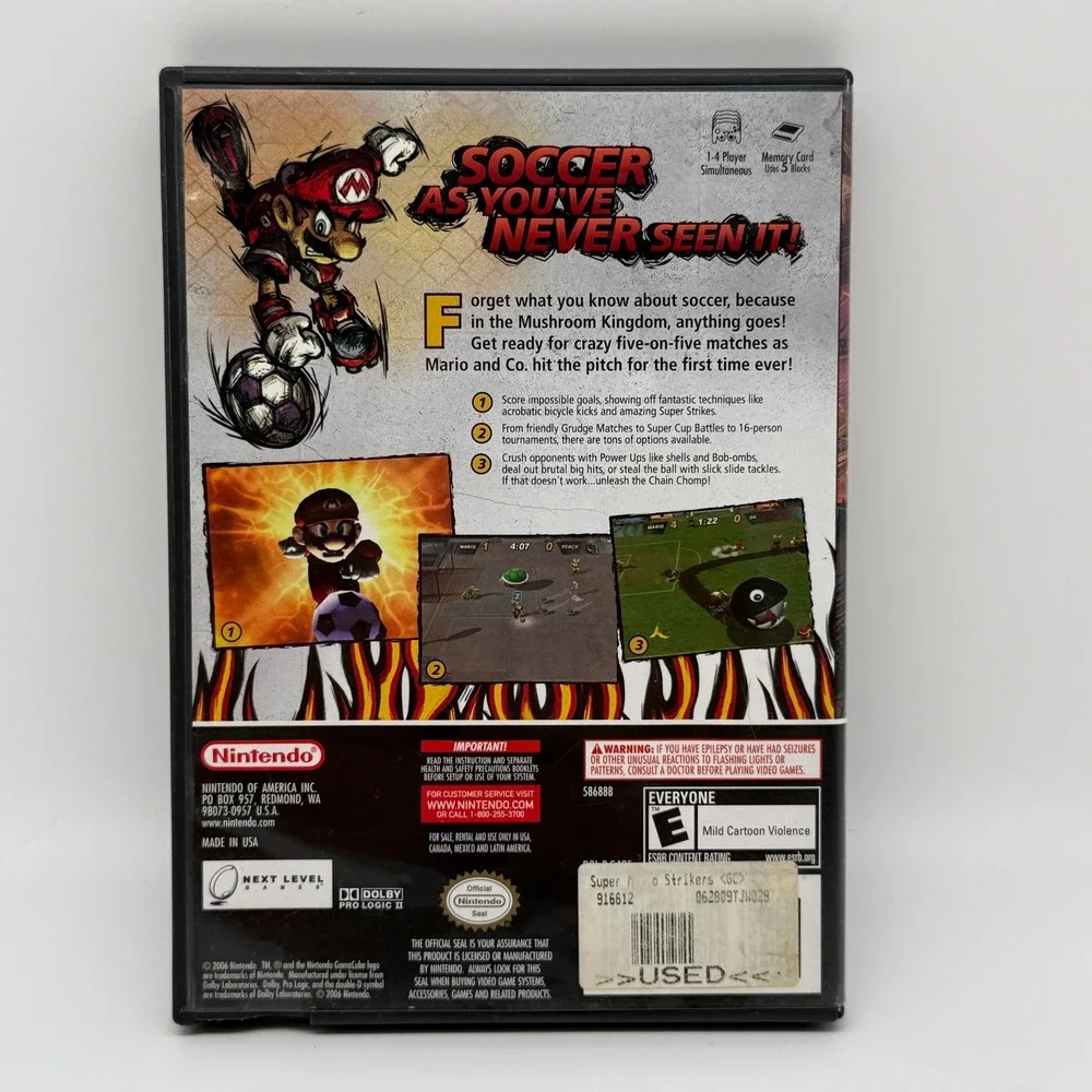 Nintendo Super Mario Strikers GameCube Video Game Best Seller Edition GC‎ NTSC-U